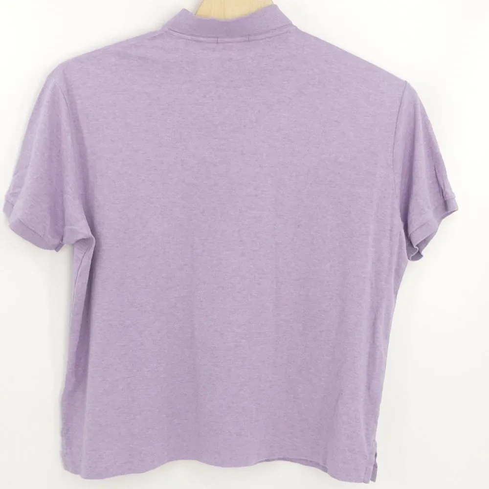 Polo Ralph Lauren Short Sleeve Polo Shirt Pony Logo Cotton‎ Purple Men's 2XB